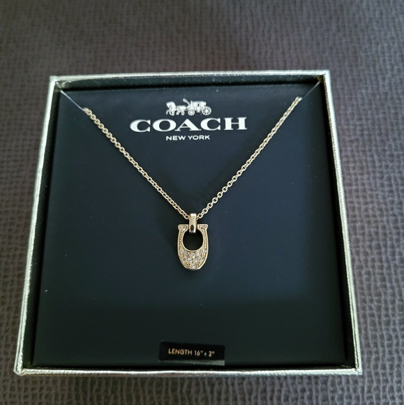 Coach Gold💛 Signature🖋 C Pendant Necklace - NIB - Picture 11 of 15